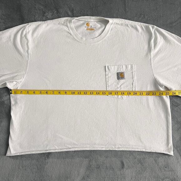 White Carhartt cropped pocket tee - Picture 6 of 6